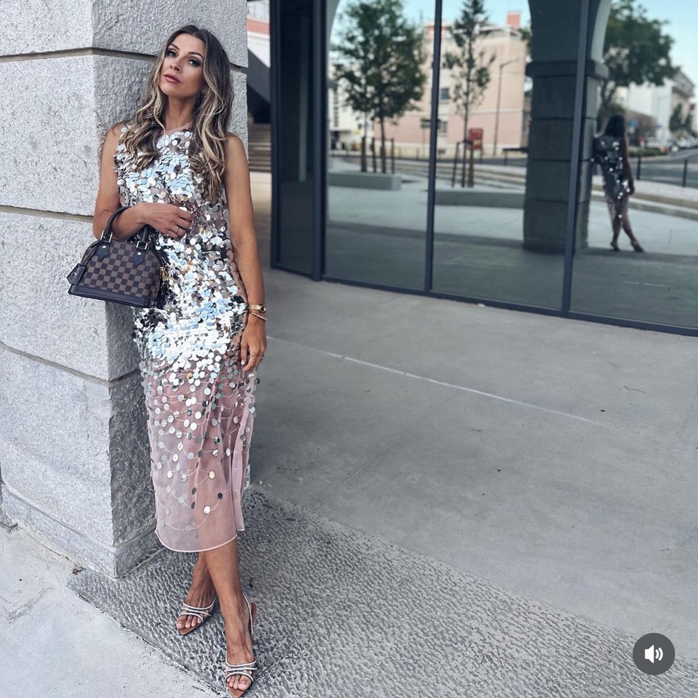 ZARA SEQUIN KNIT DRESS